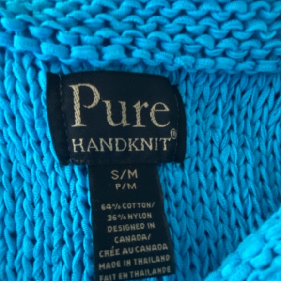 Pure Knits Sweater, Turquoise, S/M - Picture 5 of 6